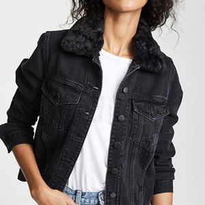 Bloomingdale's Women's Nobody Denim Jean Jacket In Black NWT